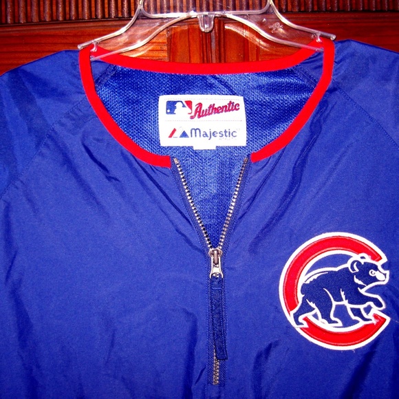 MAJESTIC CHICAGO CUBS ZIP FRONT WINDBREAKER MEDIUM - Picture 3 of 3